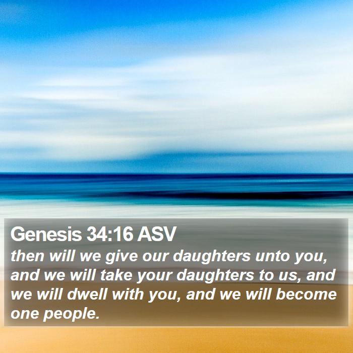 Genesis 34:16 ASV Bible Study