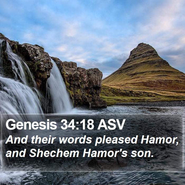 Genesis 34:18 ASV Bible Study