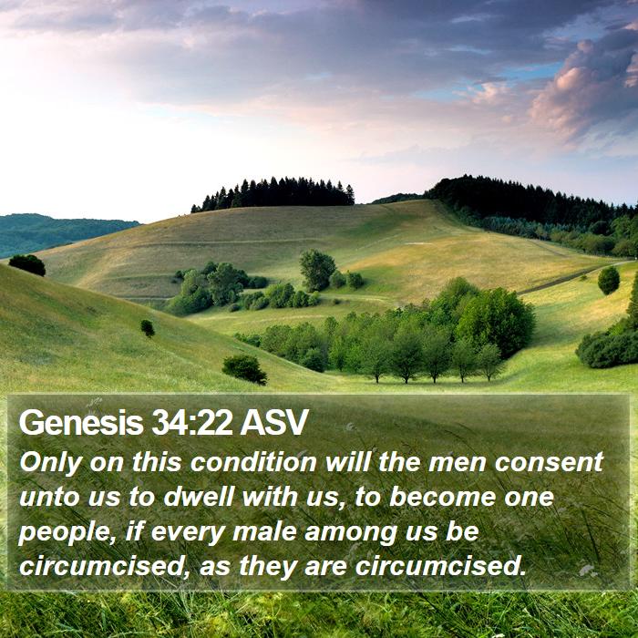 Genesis 34:22 ASV Bible Study