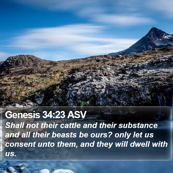 Genesis 34:23 ASV Bible Study