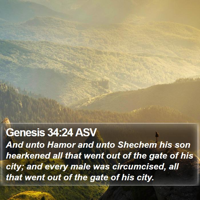 Genesis 34:24 ASV Bible Study