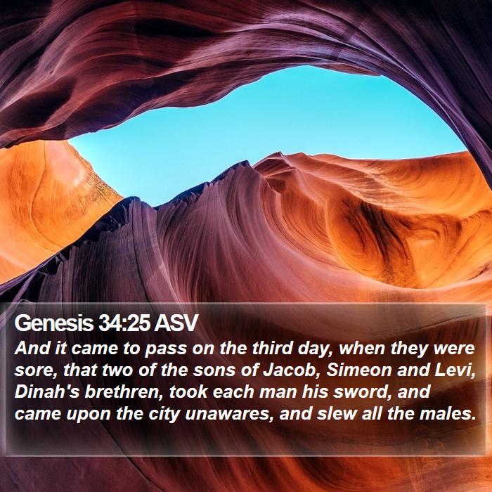 Genesis 34:25 ASV Bible Study