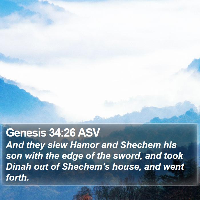 Genesis 34:26 ASV Bible Study