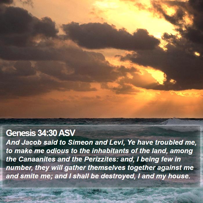 Genesis 34:30 ASV Bible Study