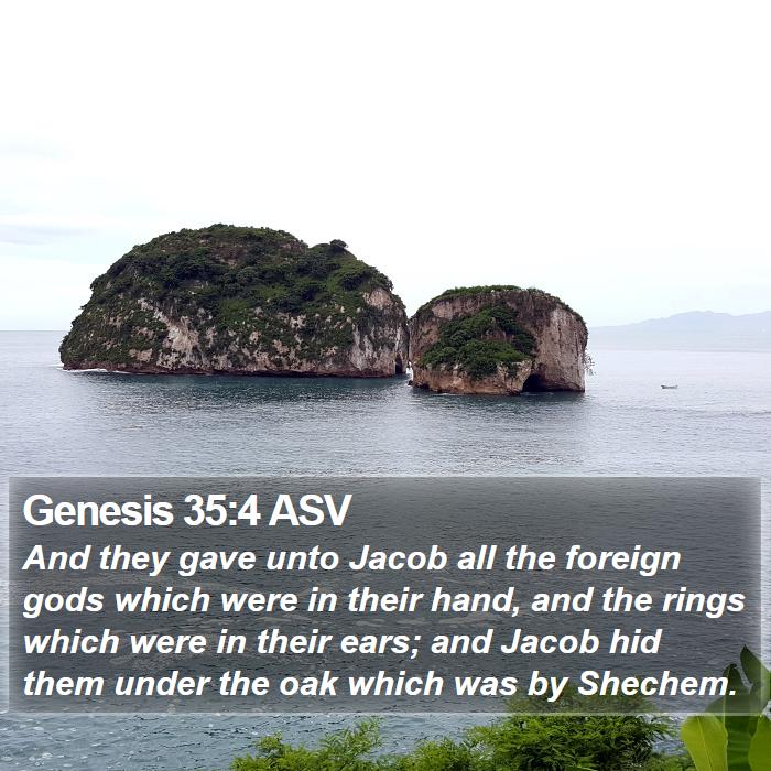 Genesis 35:4 ASV Bible Study