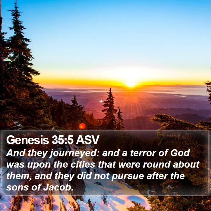 Genesis 35:5 ASV Bible Study