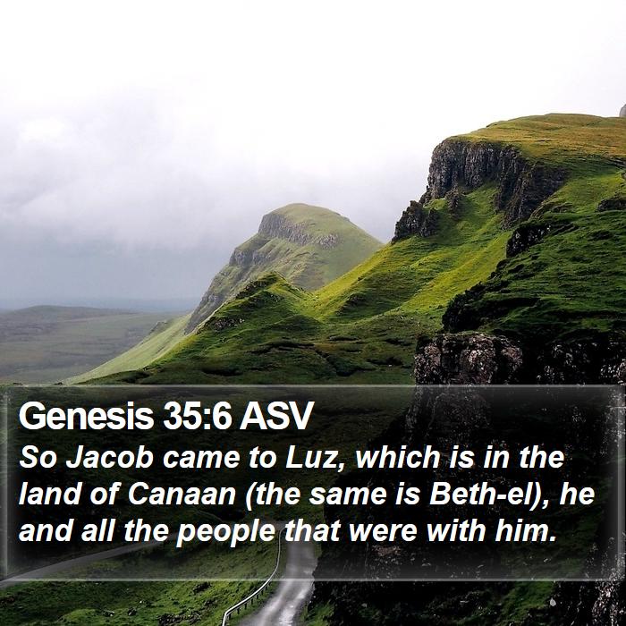 Genesis 35:6 ASV Bible Study