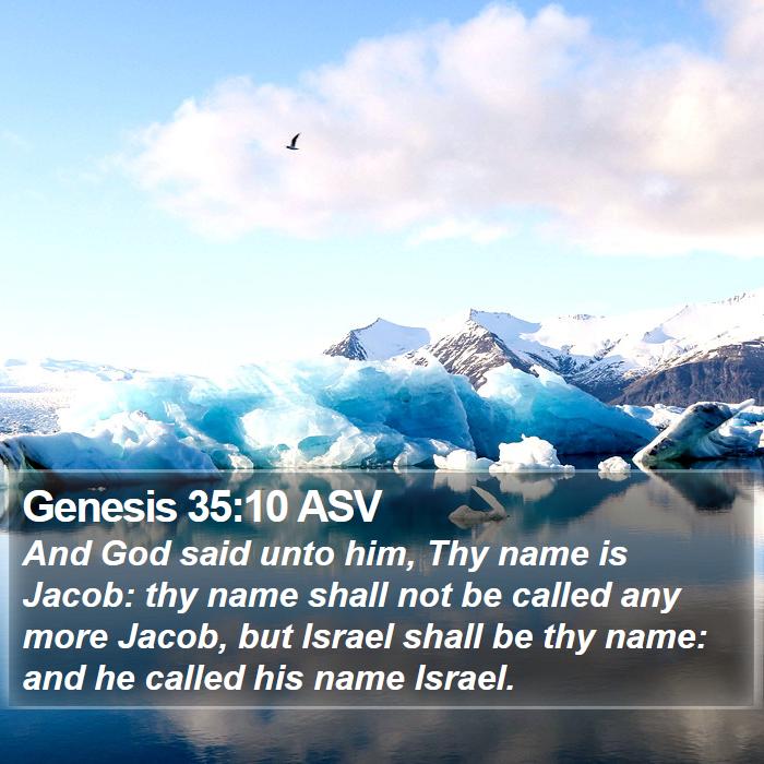 Genesis 35:10 ASV Bible Study