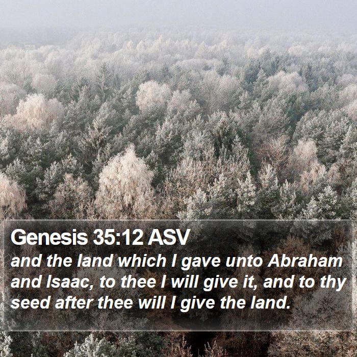 Genesis 35:12 ASV Bible Study