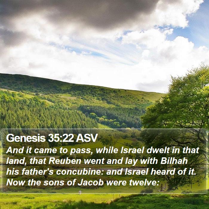 Genesis 35:22 ASV Bible Study