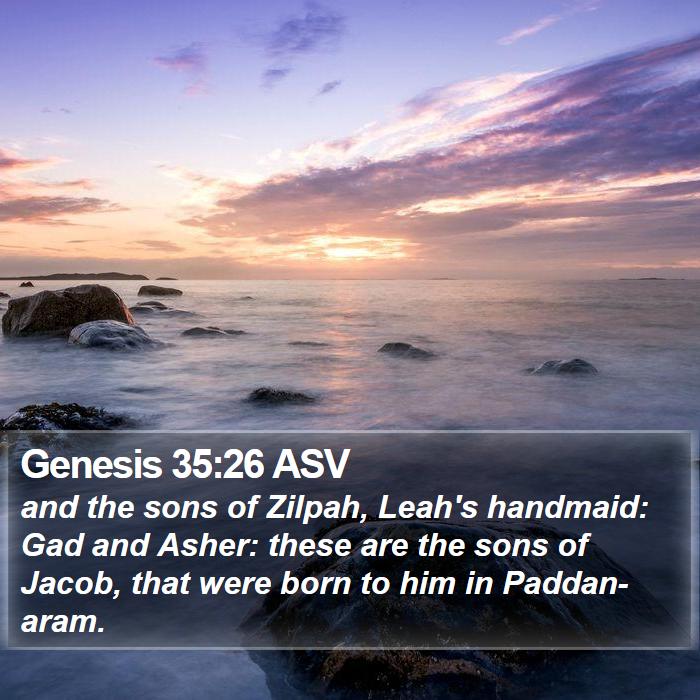 Genesis 35:26 ASV Bible Study