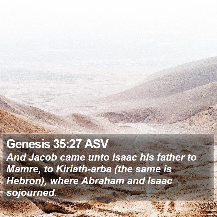 Genesis 35:27 ASV Bible Study