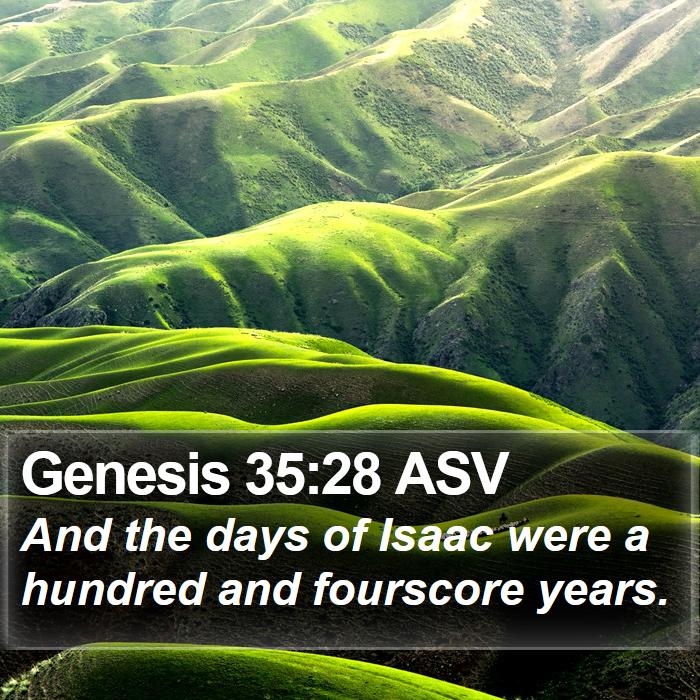 Genesis 35:28 ASV Bible Study