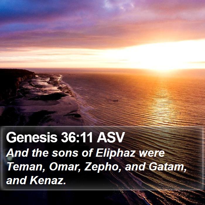 Genesis 36:11 ASV Bible Study