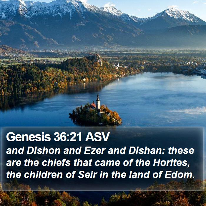 Genesis 36:21 ASV Bible Study