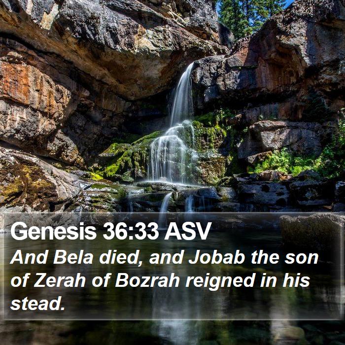 Genesis 36:33 ASV Bible Study