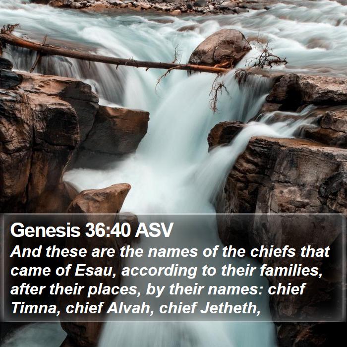 Genesis 36:40 ASV Bible Study