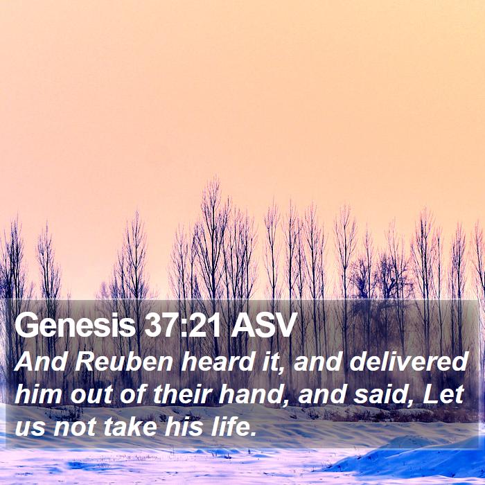 Genesis 37:21 ASV Bible Study