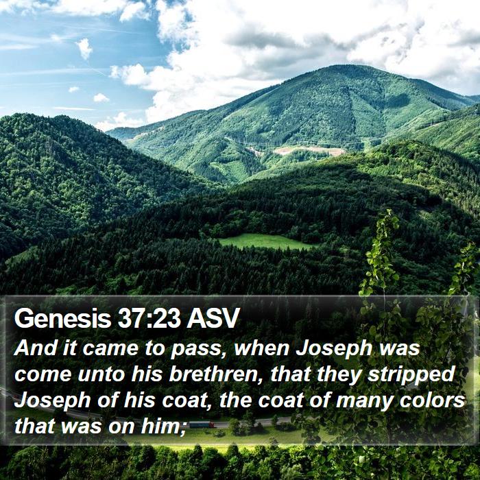 Genesis 37:23 ASV Bible Study