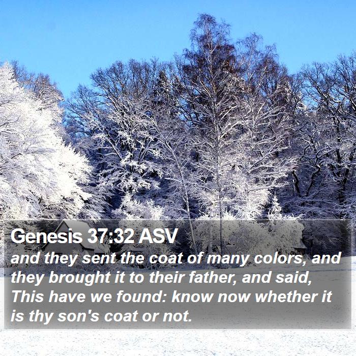 Genesis 37:32 ASV Bible Study