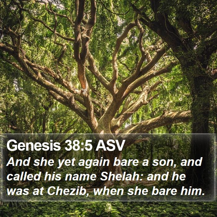 Genesis 38:5 ASV Bible Study