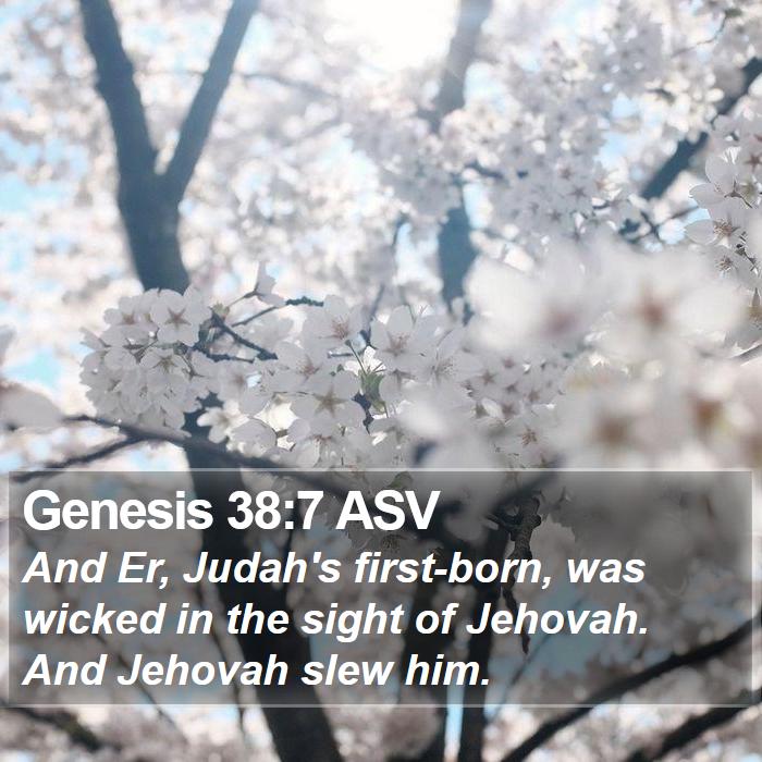 Genesis 38:7 ASV Bible Study