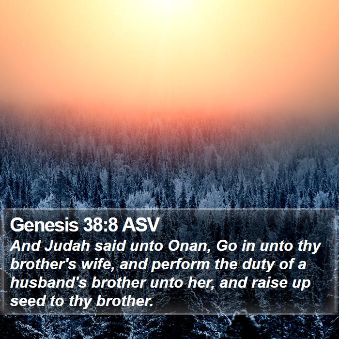 Genesis 38:8 ASV Bible Study