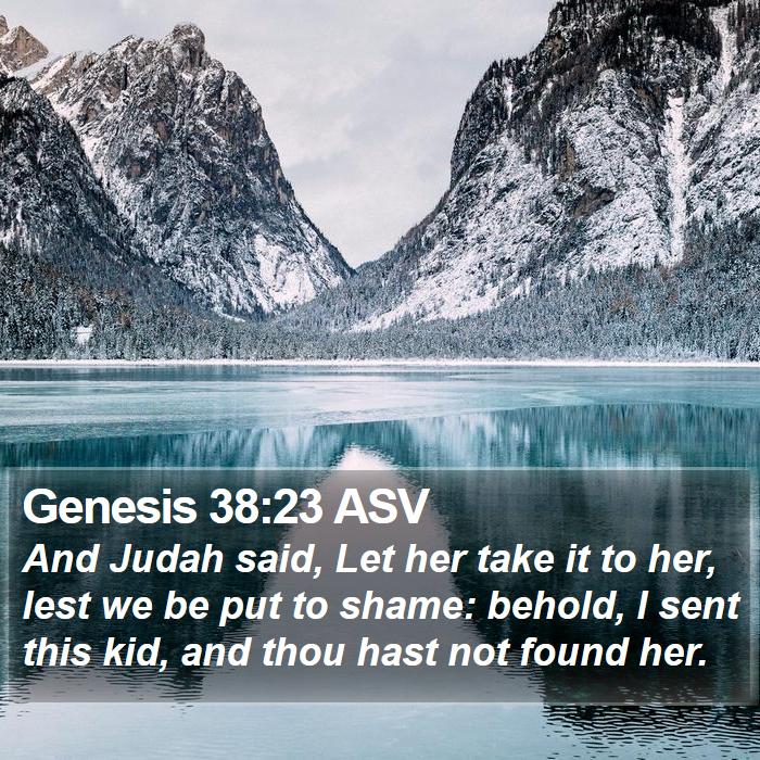 Genesis 38:23 ASV Bible Study