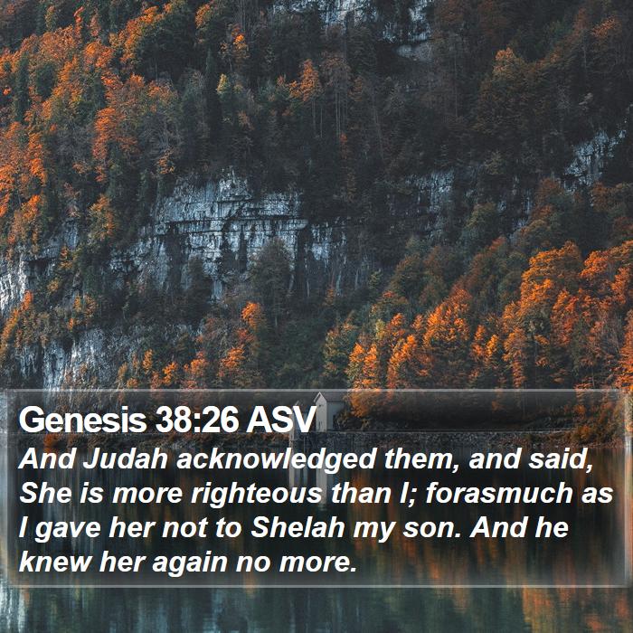 Genesis 38:26 ASV Bible Study