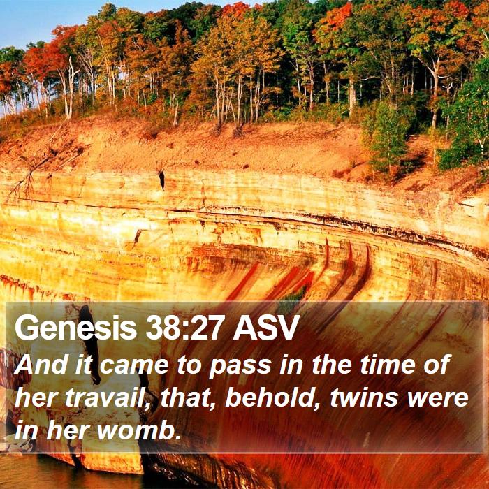 Genesis 38:27 ASV Bible Study