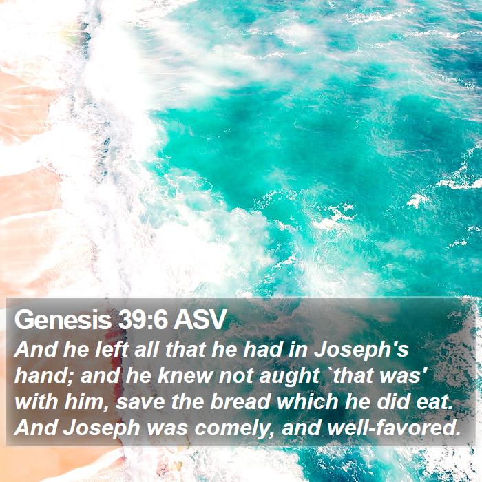 Genesis 39:6 ASV Bible Study