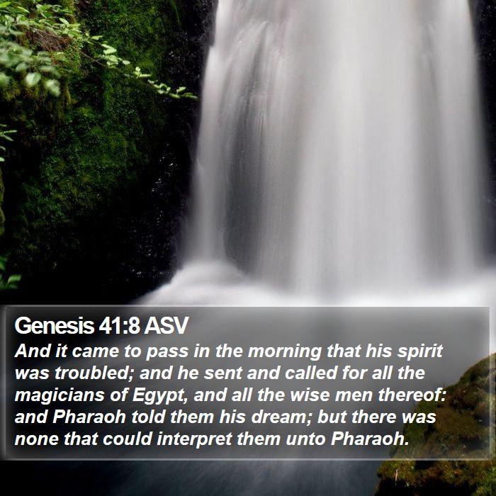 Genesis 41:8 ASV Bible Study