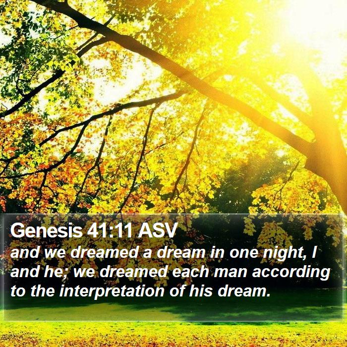 Genesis 41:11 ASV Bible Study