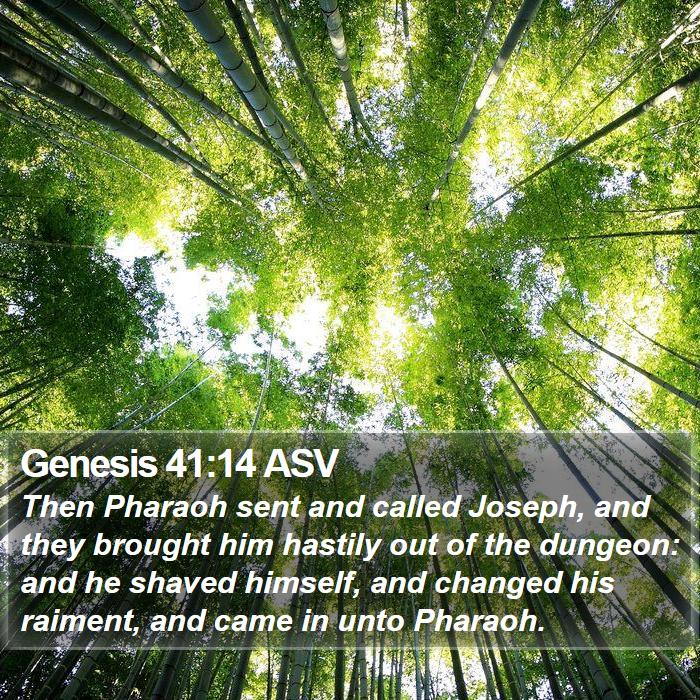 Genesis 41:14 ASV Bible Study