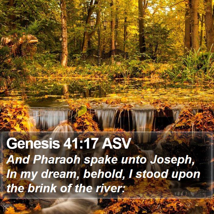 Genesis 41:17 ASV Bible Study