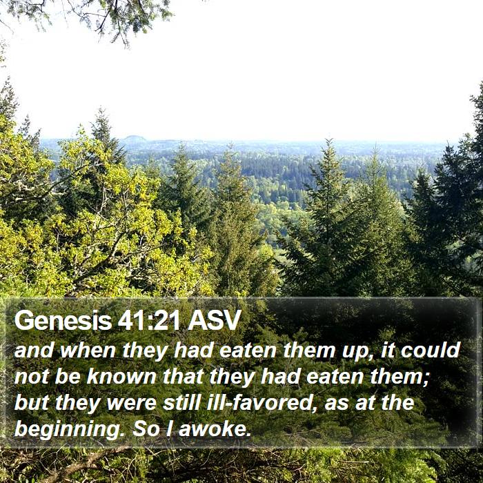 Genesis 41:21 ASV Bible Study