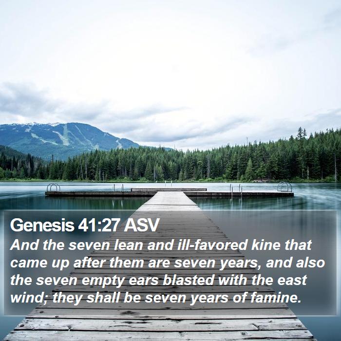 Genesis 41:27 ASV Bible Study