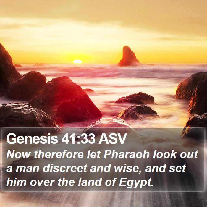 Genesis 41:33 ASV Bible Study