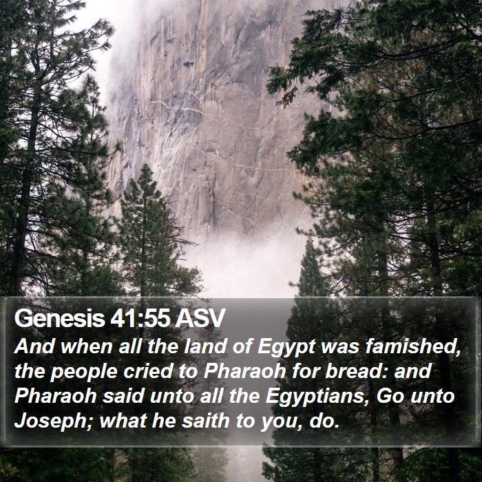 Genesis 41:55 ASV Bible Study