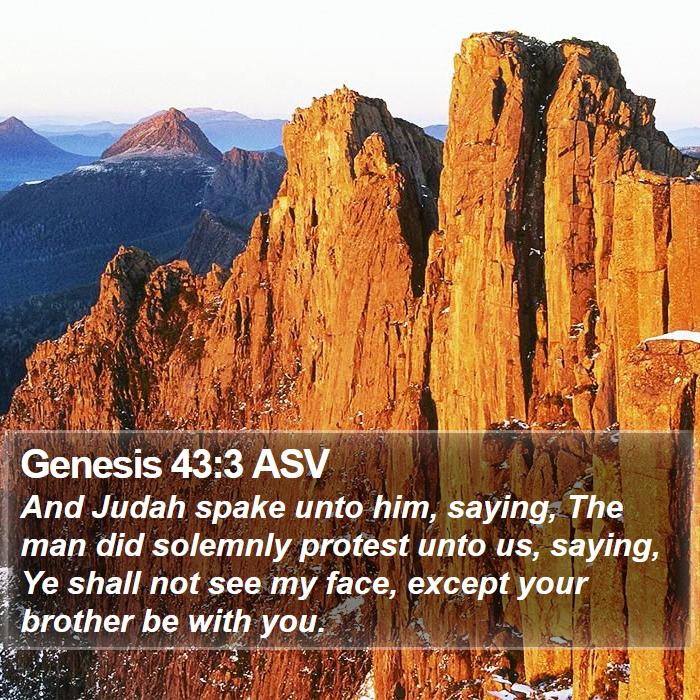 Genesis 43:3 ASV Bible Study