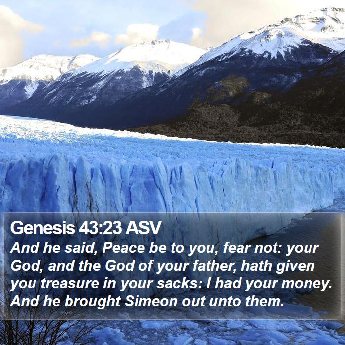 Genesis 43:23 ASV Bible Study