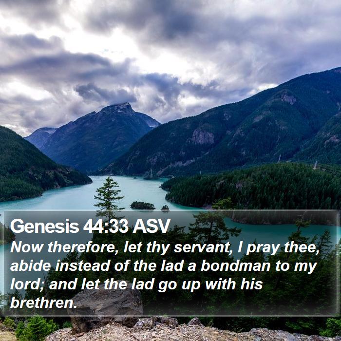 Genesis 44:33 ASV Bible Study