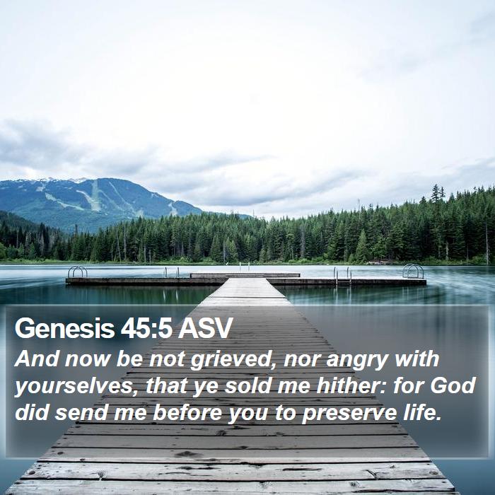 Genesis 45:5 ASV Bible Study