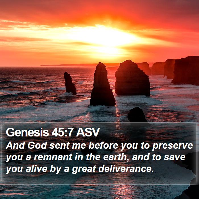 Genesis 45:7 ASV Bible Study