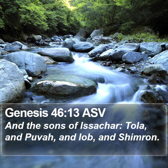 Genesis 46:13 ASV Bible Study