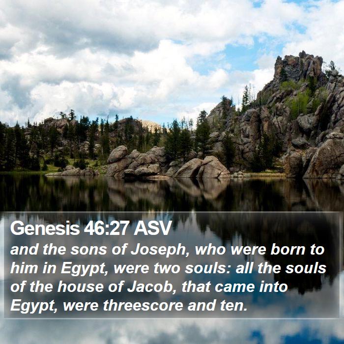 Genesis 46:27 ASV Bible Study