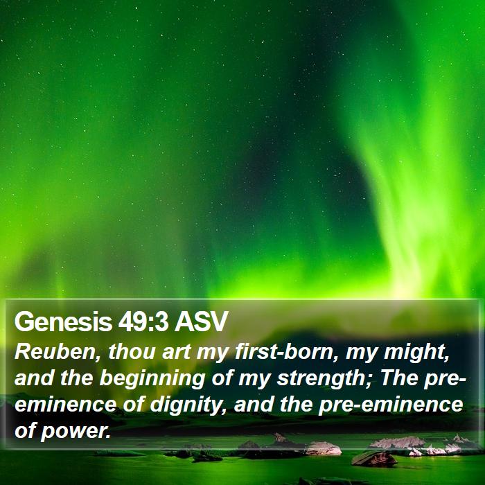 Genesis 49:3 ASV Bible Study