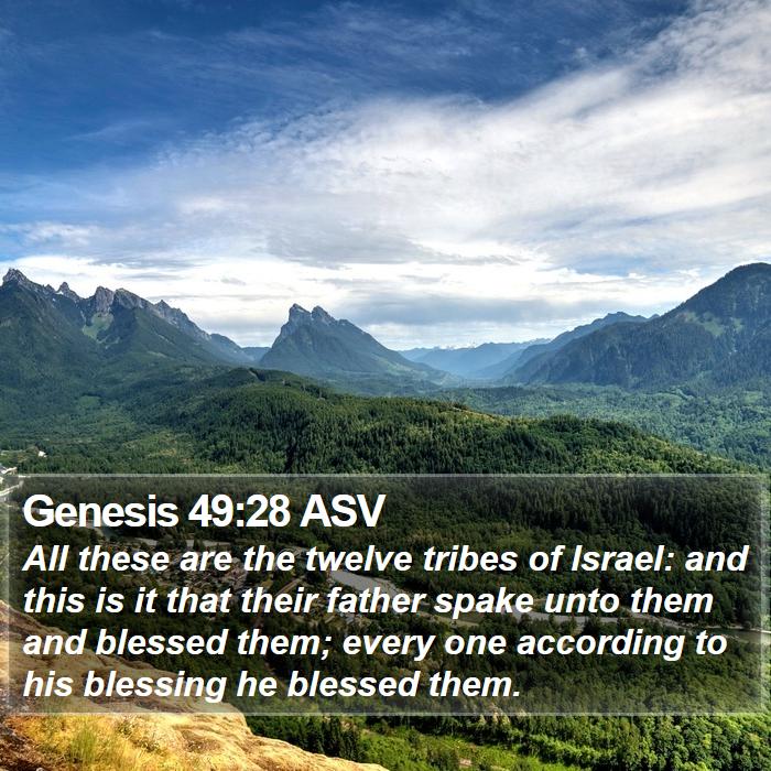 Genesis 49:28 ASV Bible Study