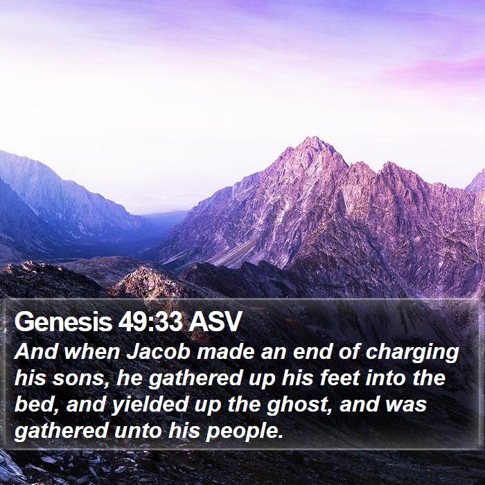 Genesis 49:33 ASV Bible Study