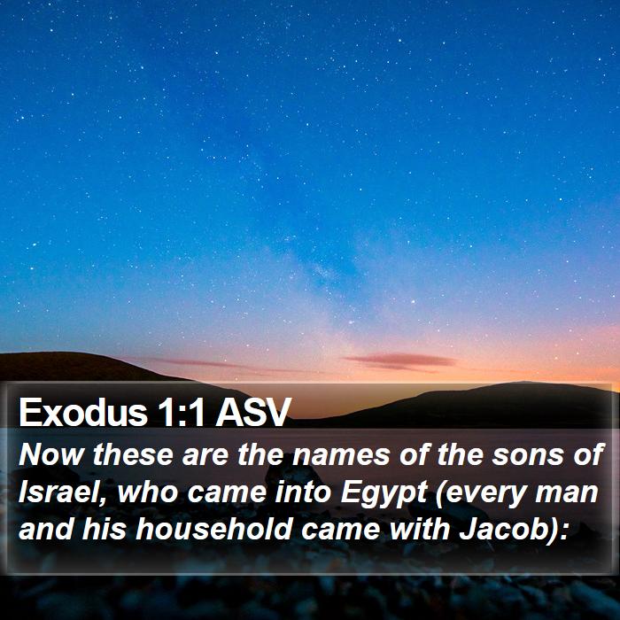 Exodus 1:1 ASV Bible Study